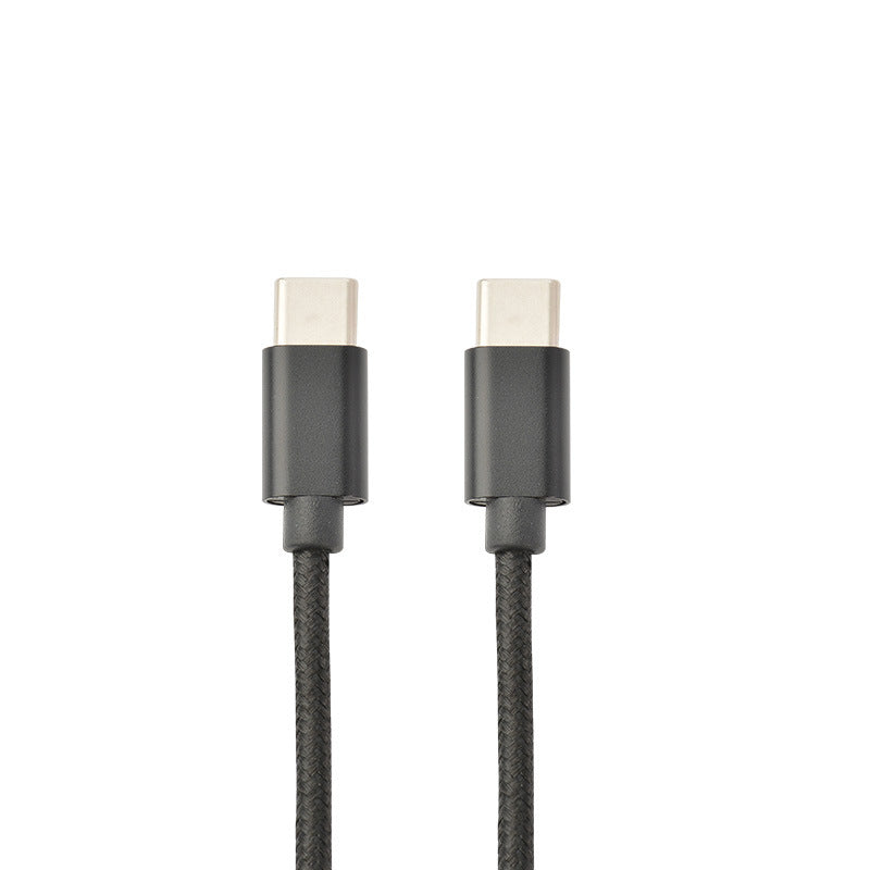 1m câble de données PD tressé en nylon 3A 60W C à C double tête