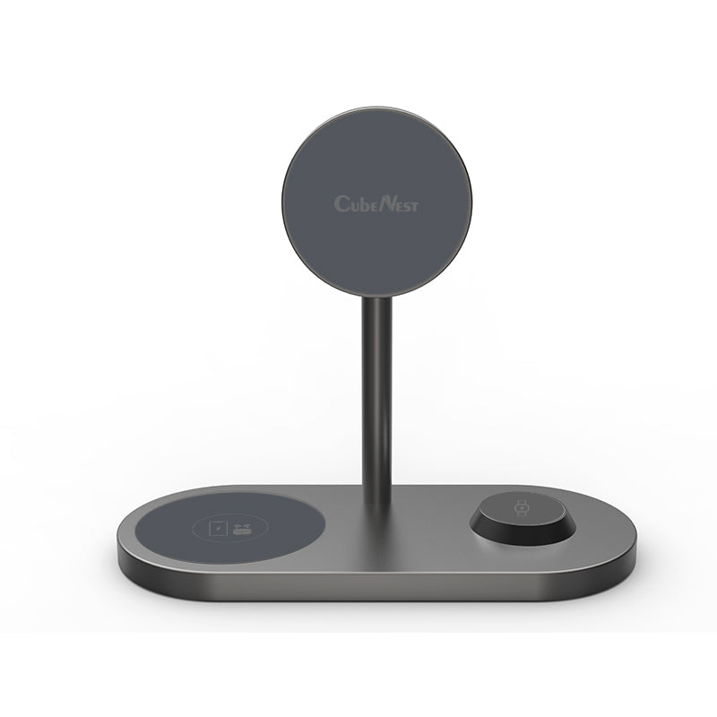 Support de bureau trois dans un chargeur sans fil