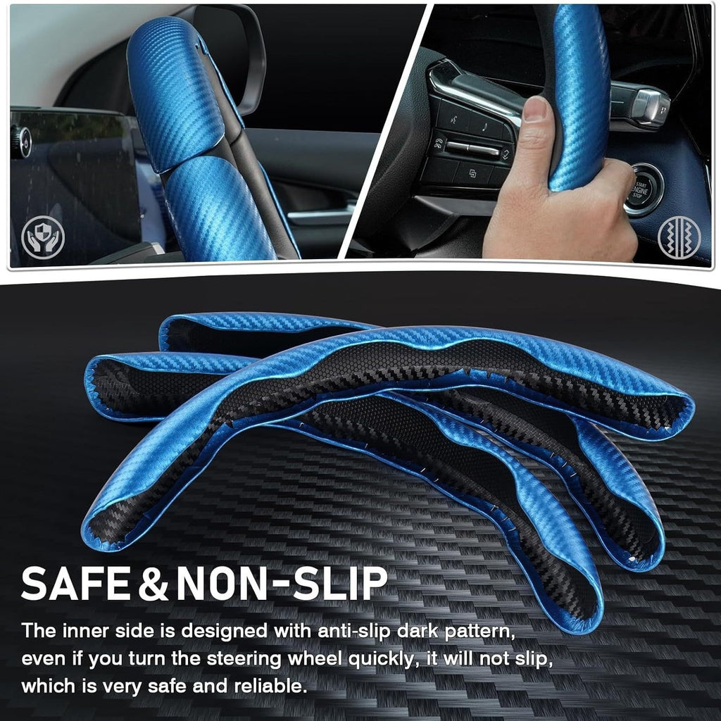 Couverture de volant en fibre de carbone de voiture