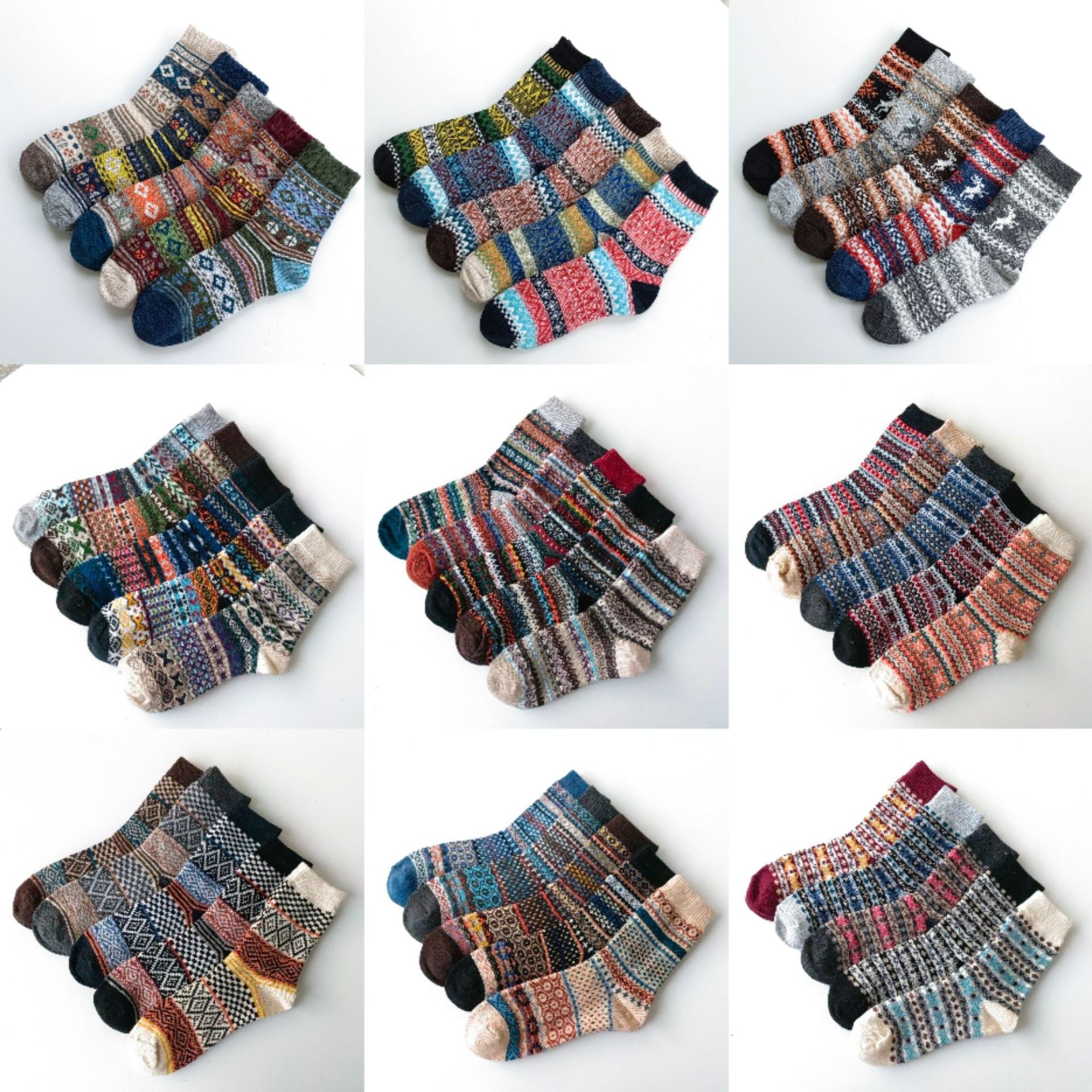 Chaussettes homme Vintage style ethnique Chaussettes en laine pour l'hiver
