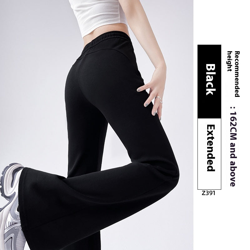 Pantalons de sport légèrement évasés doublés de polaires Pantalons de sport féminins de printemps et d'automne