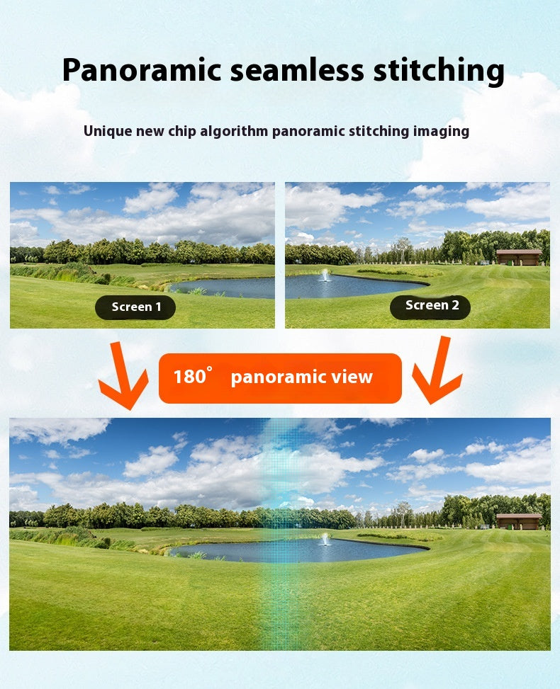 Caméra de surveillance sans fil Binocular Splicing Screen
