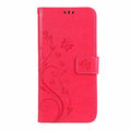 Étui de protection en cuir embossé papillon Étui de téléphone de couverture