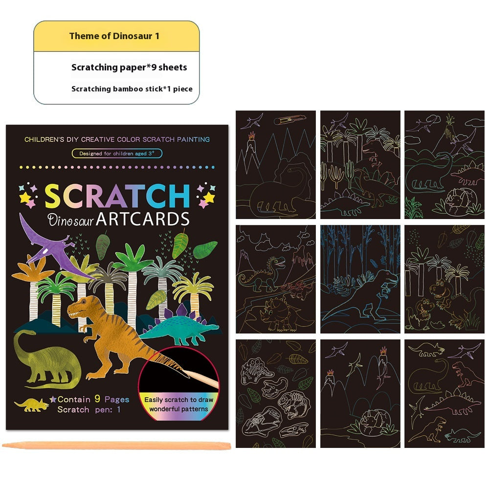 Diy Graffiti Supplies Suit Colorful Scraping Paper