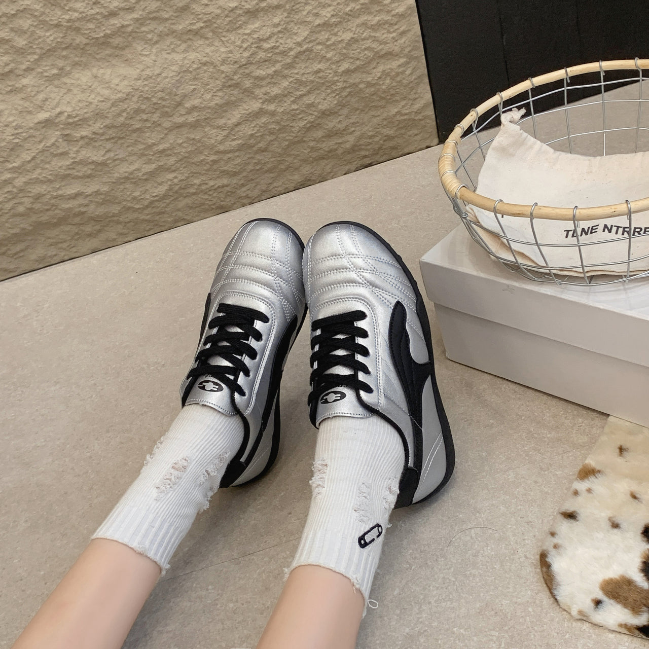 Automne Arrivées Rond Toe Retro Allemand Trainer Chaussures
