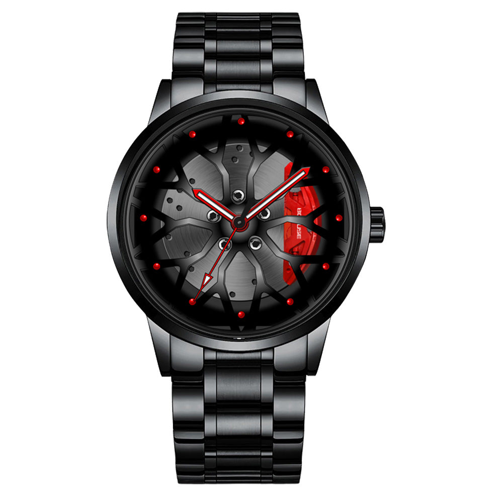 Homme Mode Tendance étrier de roue haute qualité étanche Quartz montre