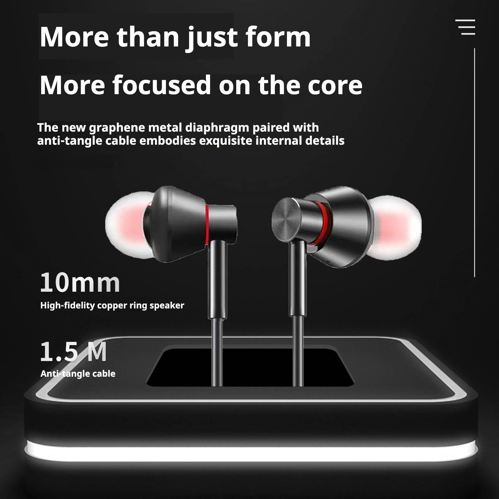 KP-237 Casques dans l'oreille filaires les plus vendus avec commandes en ligne USB-C haute qualité audio