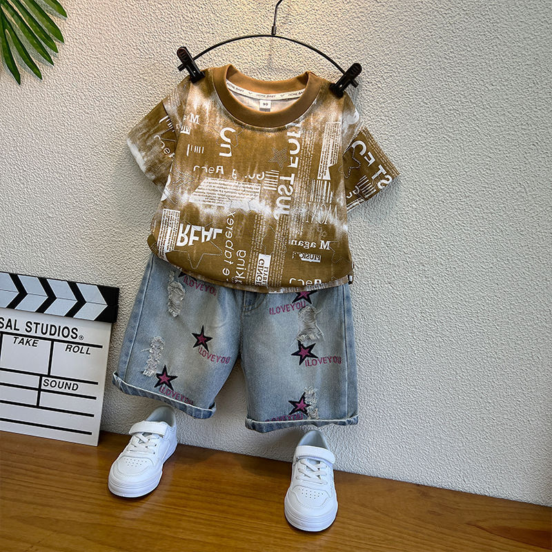 Vêtements pour enfants teints en cravate Cool et tendance Outfits d'été