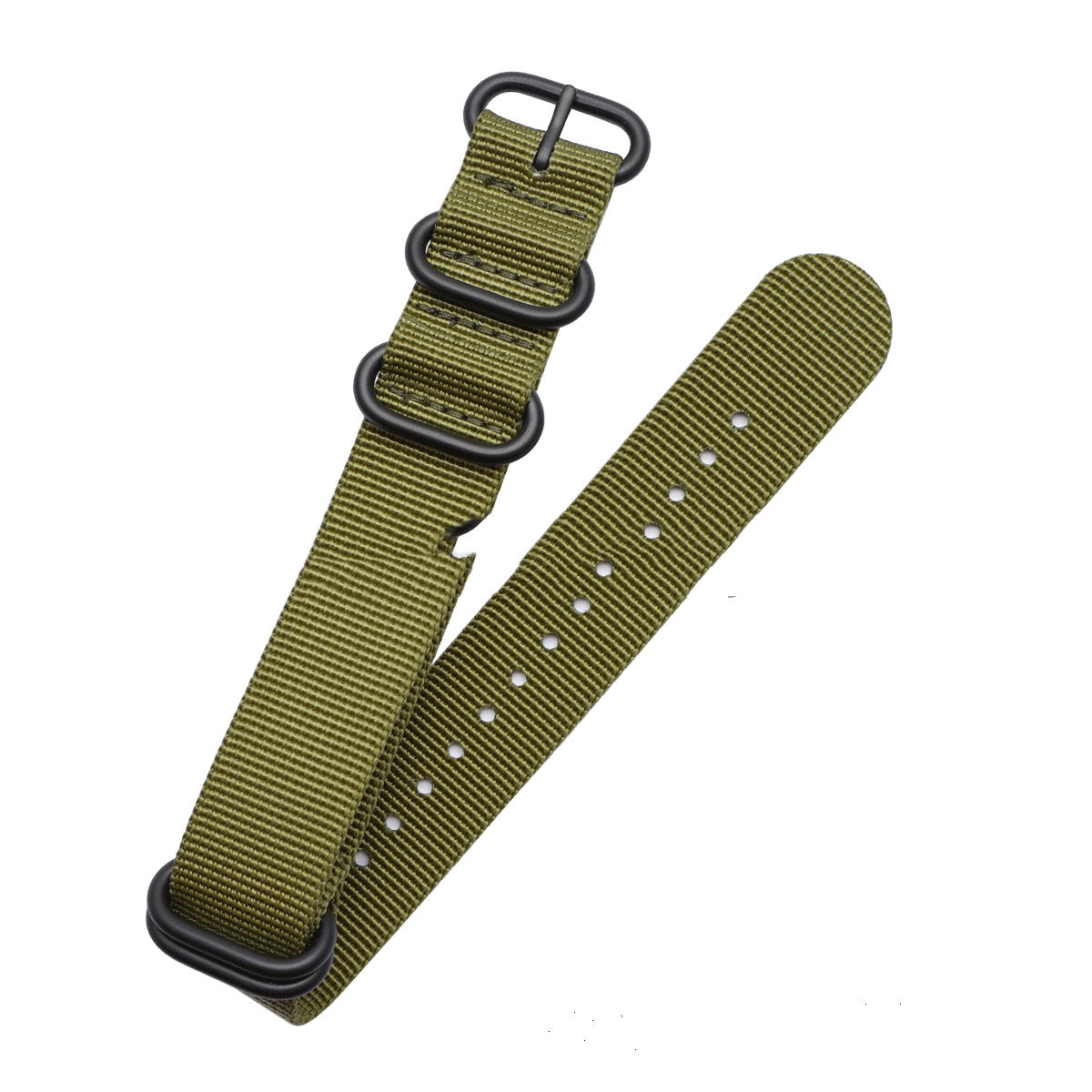 Convient pour le bracelet de montre en nylon de couleur solide
