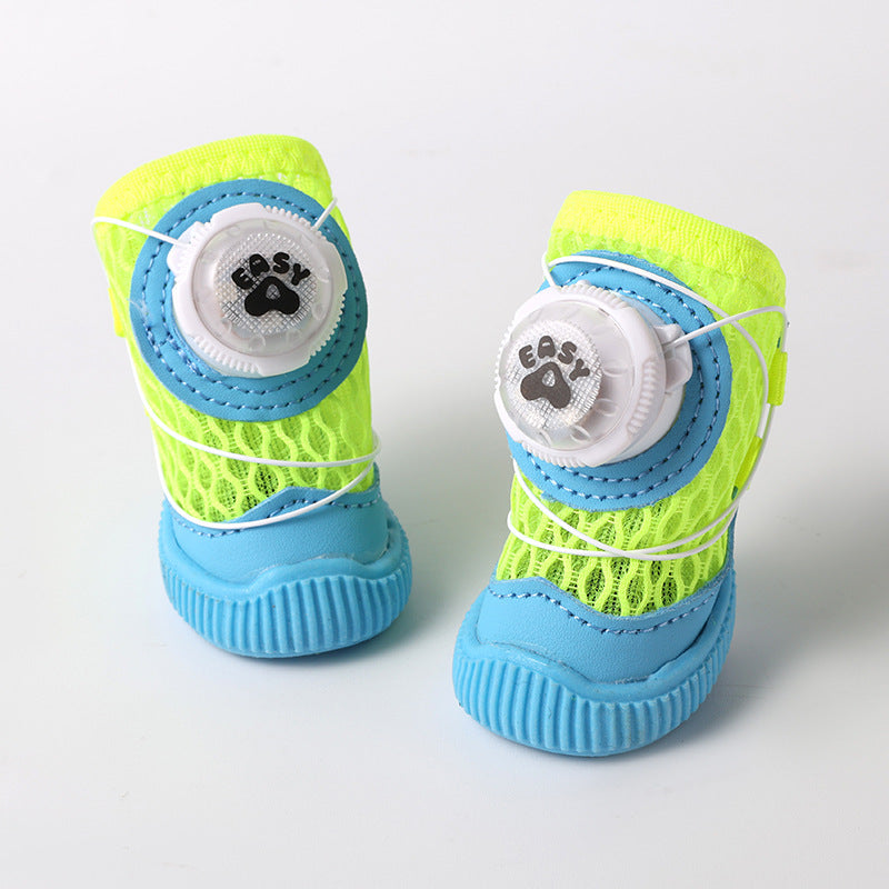 Mesh anti-dérapant Swivel-clip Soft-soled Respirant chaussures pour petits animaux
