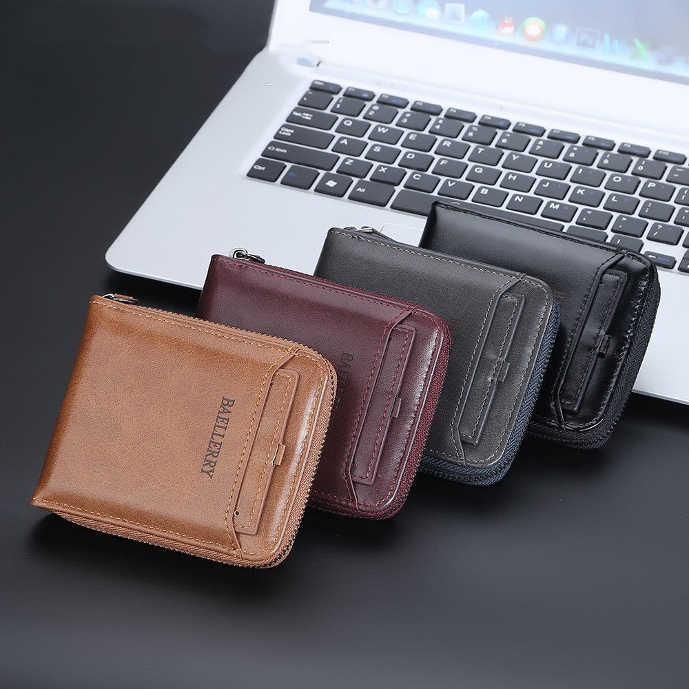 Business Retro Multi Card Slots Portefeuille Hommes