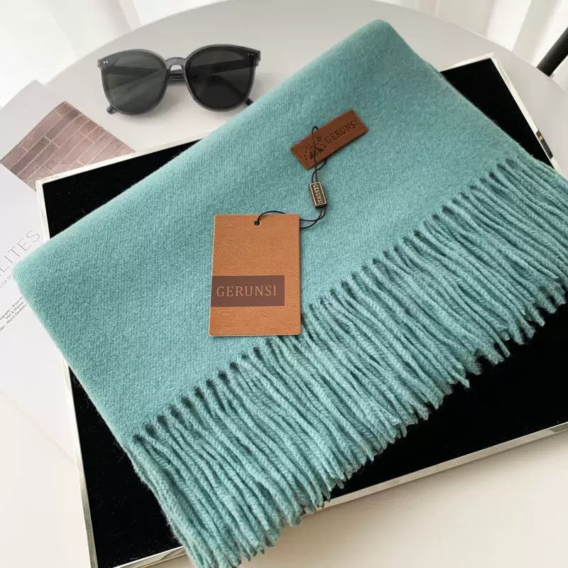 Écharpe de gobelets à la mode à la couleur solide et épaisse pour femmes