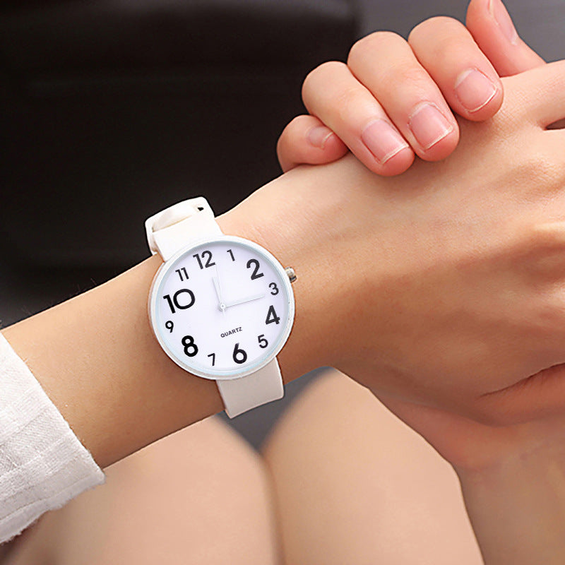 Mode Casual Personnalité Couple Rond Petit Disc Watch