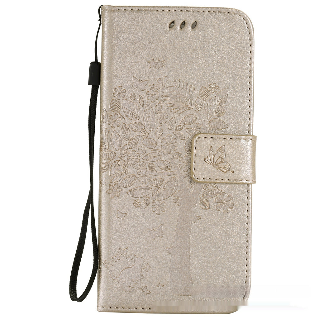 S23 Boite de téléphone mobile pour chat et arbre