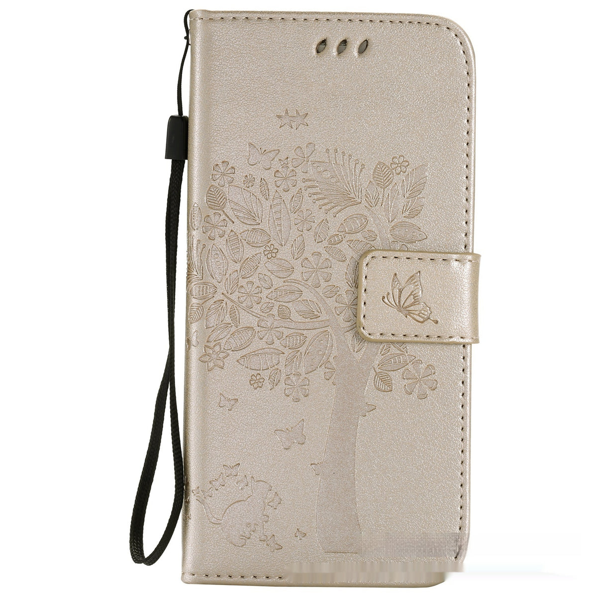 S23 Boite de téléphone mobile pour chat et arbre