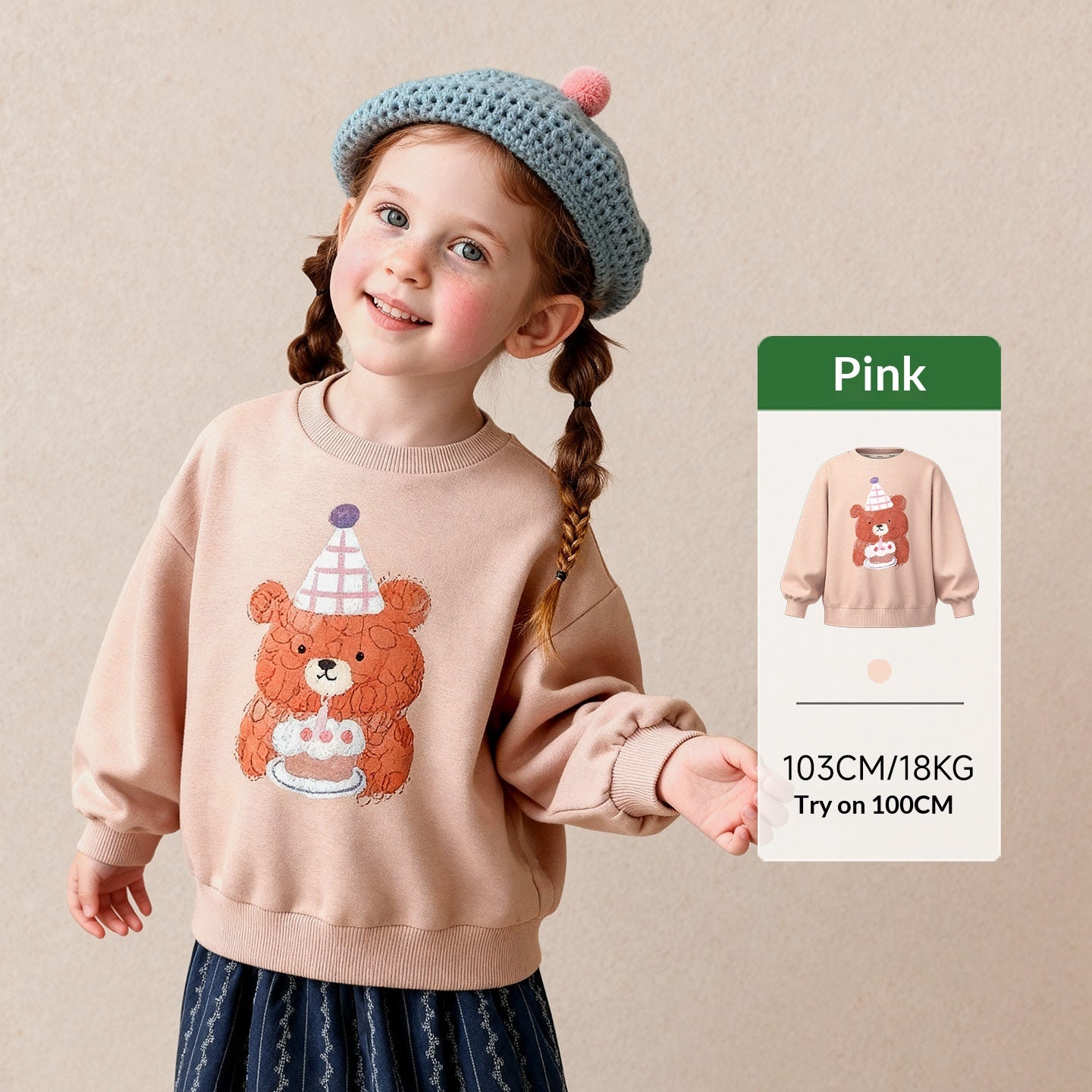 Cartoon-print Confortable Skin-friendly Simple Top Everyday