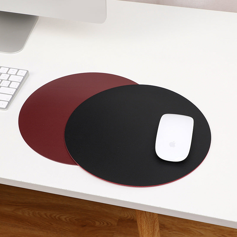 Solid Couleur Double face ronde Mouse Pad Bureau jeu anti-dérapant