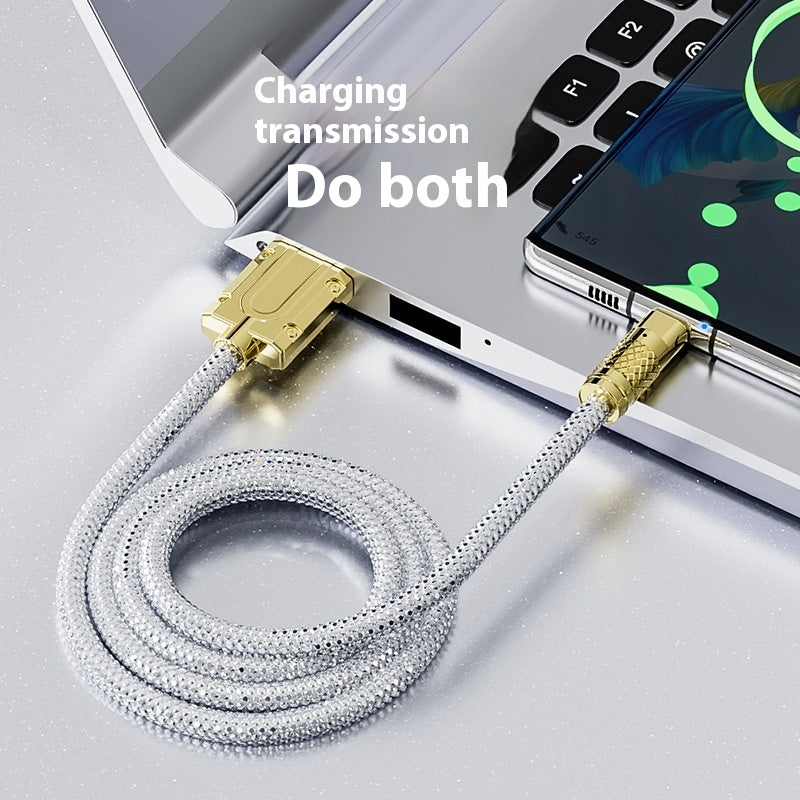 PD20W Diamond câble de données tressé Type-c câble de recharge
