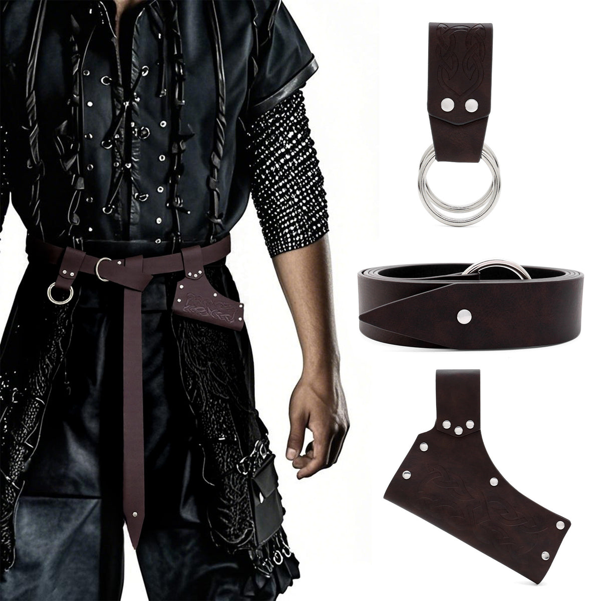 Chevalier médiéval PU Ceinture COSPLAY Props Hommes