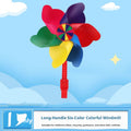 Poignée moulin à vent rouge long Pole-Six-Color Colorful-1 Pack