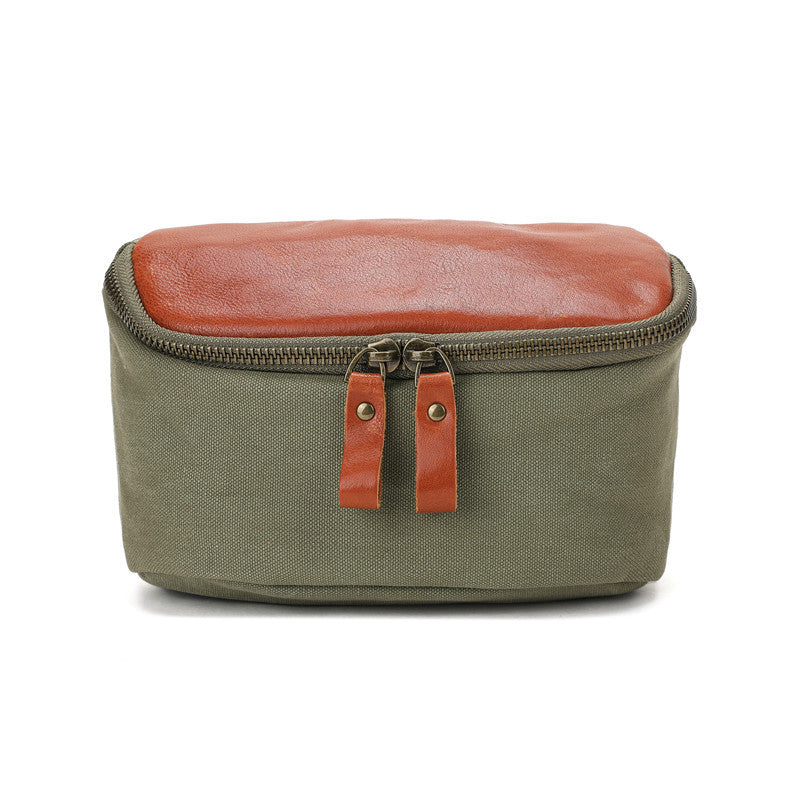 Minimalist Niche Artistic Street-Style Vintage Pure Cotton Canvas Crossbody Sac
