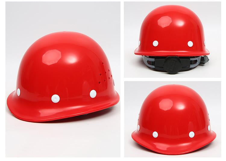 Type d'acier en verre Casque respirant Construction Site Épaisseur Casque anti-smashing