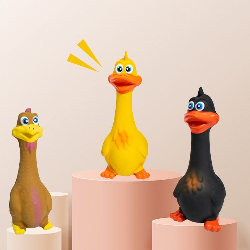 3pcs Latex criant jouets de poulet Eco Friendly TPR Pet Squeaky Dog Interactive Play Chew T