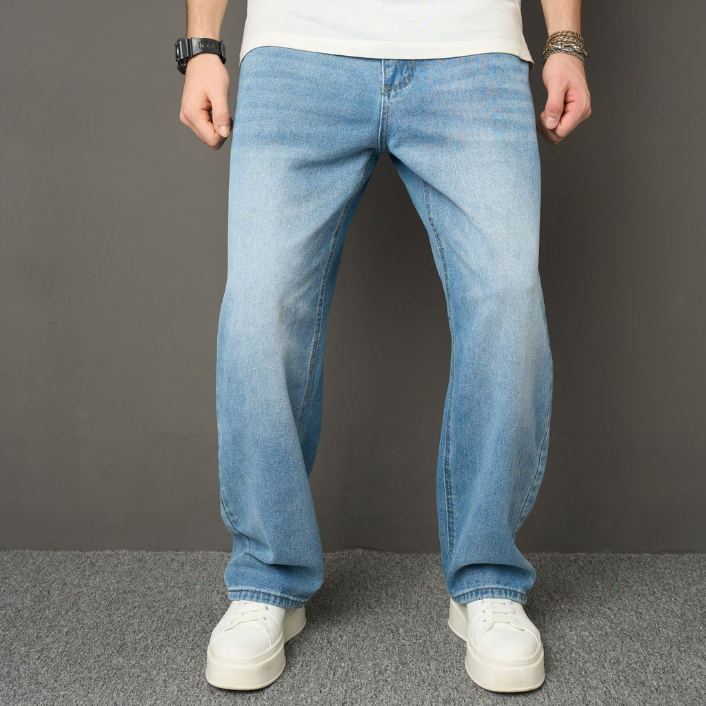 European And American Street BIKER JEANS Fashion Brand Ma Ying High Street Hommes JEANS Loo