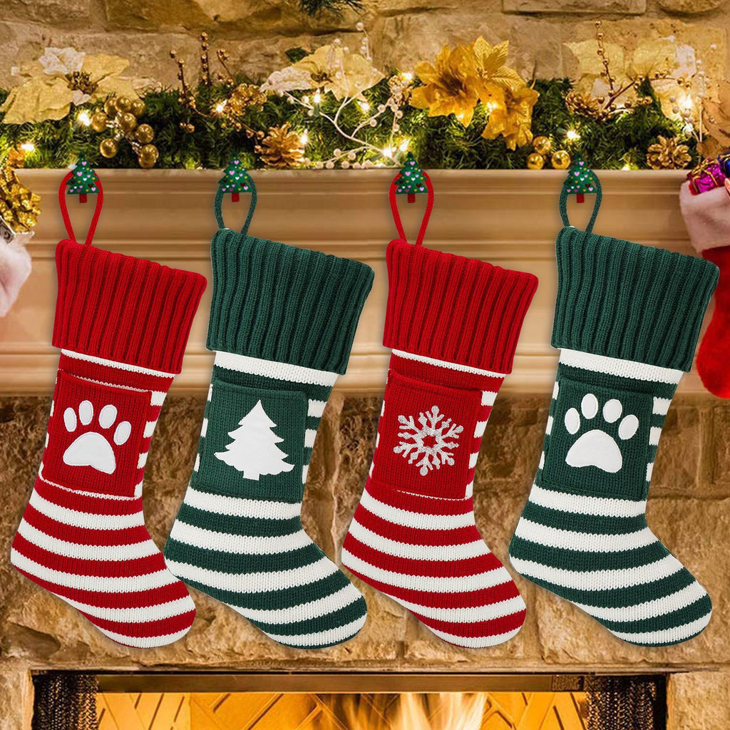Sac Cadeau Chaussettes Chat et Chien de Noël