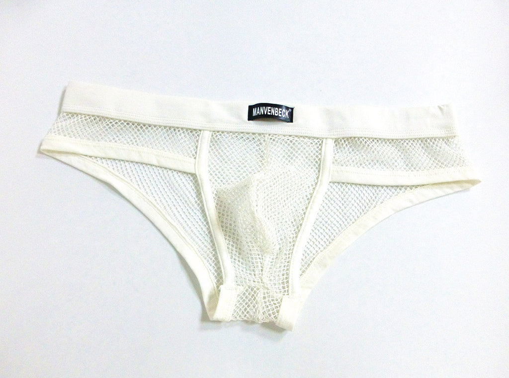 Sous-vêtements homme Transparent Mesh Slips Basse taille Convex Design Sous-vêtements hommes