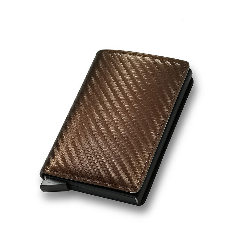 Alliage d'aluminium de portefeuille pour hommes en fibre de carbone RFID