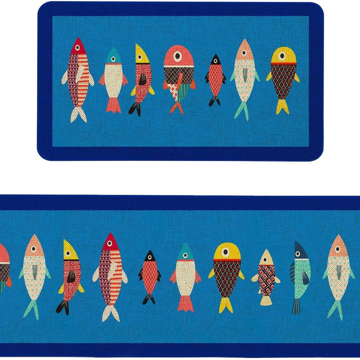 Rétro-style tapis de cuisine résistant aux taches Durable et facile à entretenir