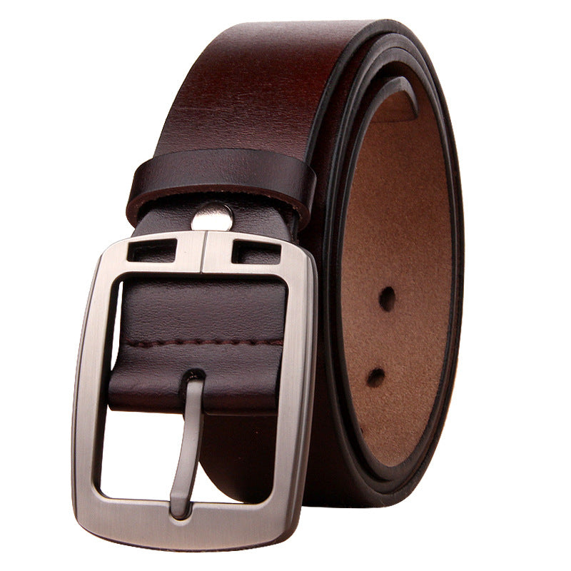 Ceinture de cowhide à épingle antique pour hommes