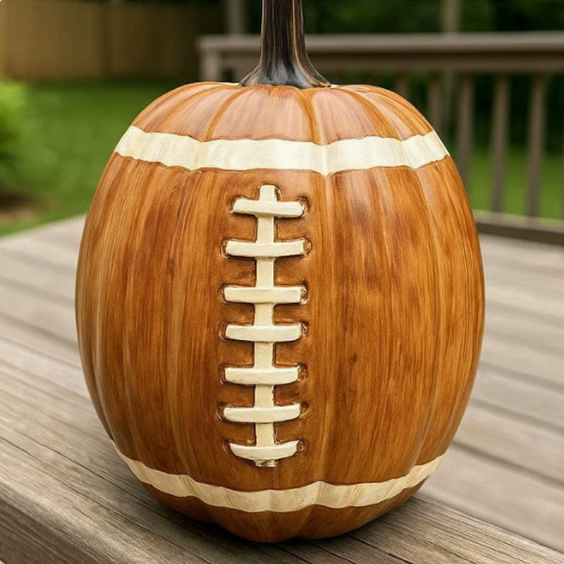 Décoration de citrouille de football