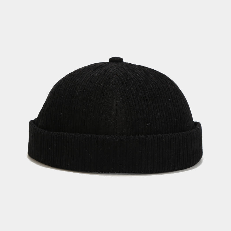 Bonnet réglable en Corduroy de couleur solide sans brim