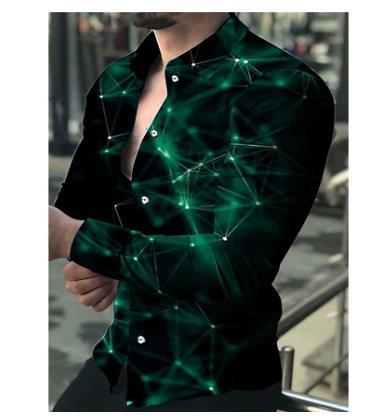 Chemise à manches longues pour hommes hawaïens