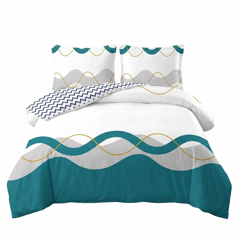 3-Piece Reversible Duvet Cover Set