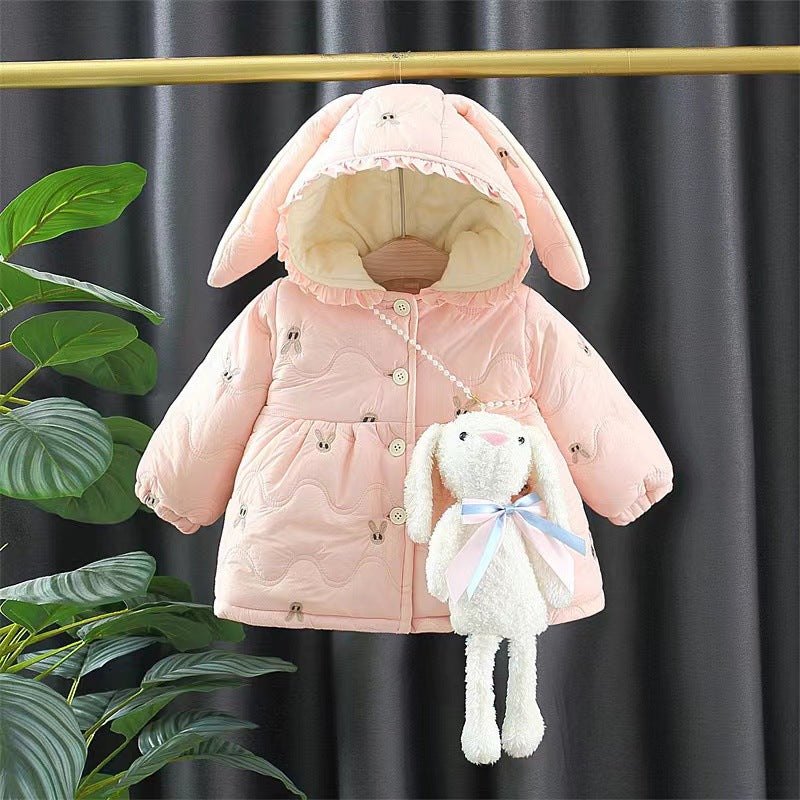 Filles Thickened Coton rembourré manteau d'hiver Vêtements pour enfants coton rembourré Veste Western