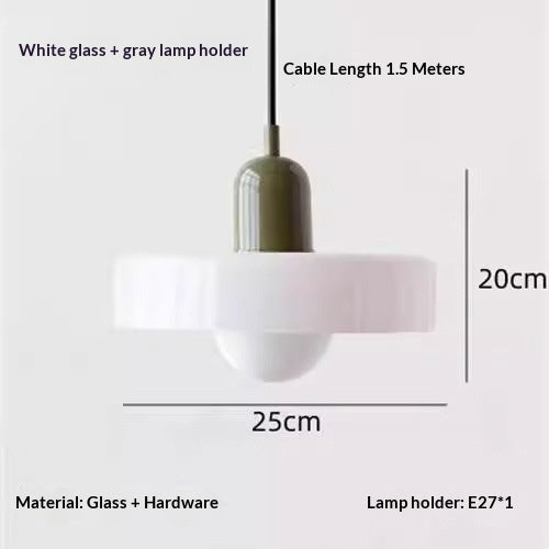Lampe de lit en verre créatif Vintage vert pendentif lumière