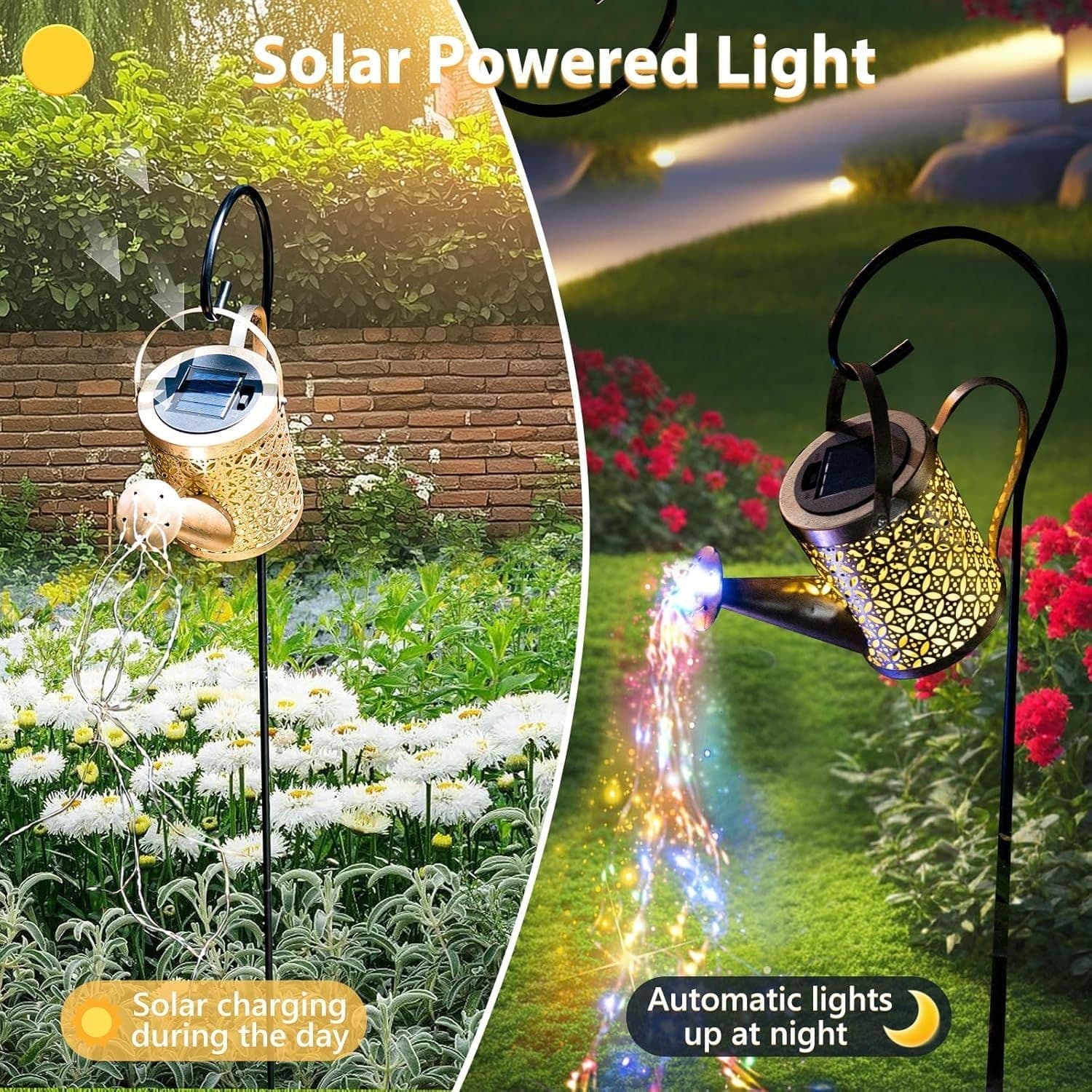 L'arrosage solaire extérieur peut avec lumières Jardin Décor Grandes lanternes solaires suspendu W