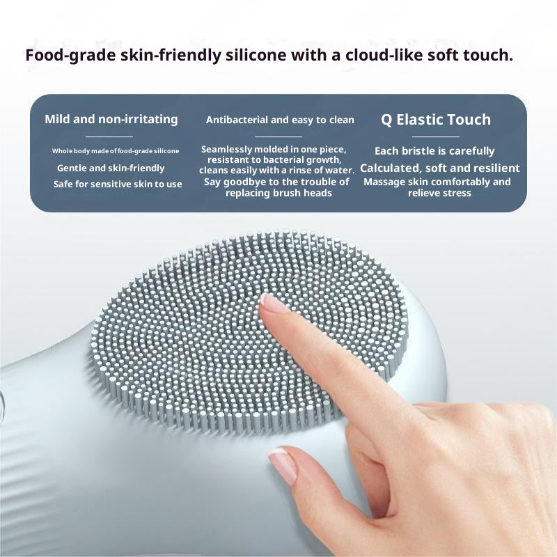 Nettoyage vibrant Massage chaud à main Silicone visage nettoyant