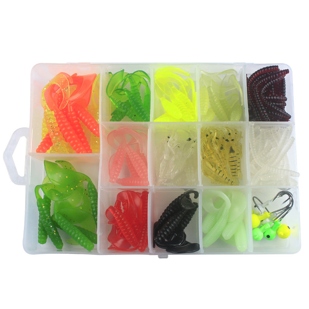 Ensemble d'équipement de pêche Luya Soft Bait Lead Hook Texas