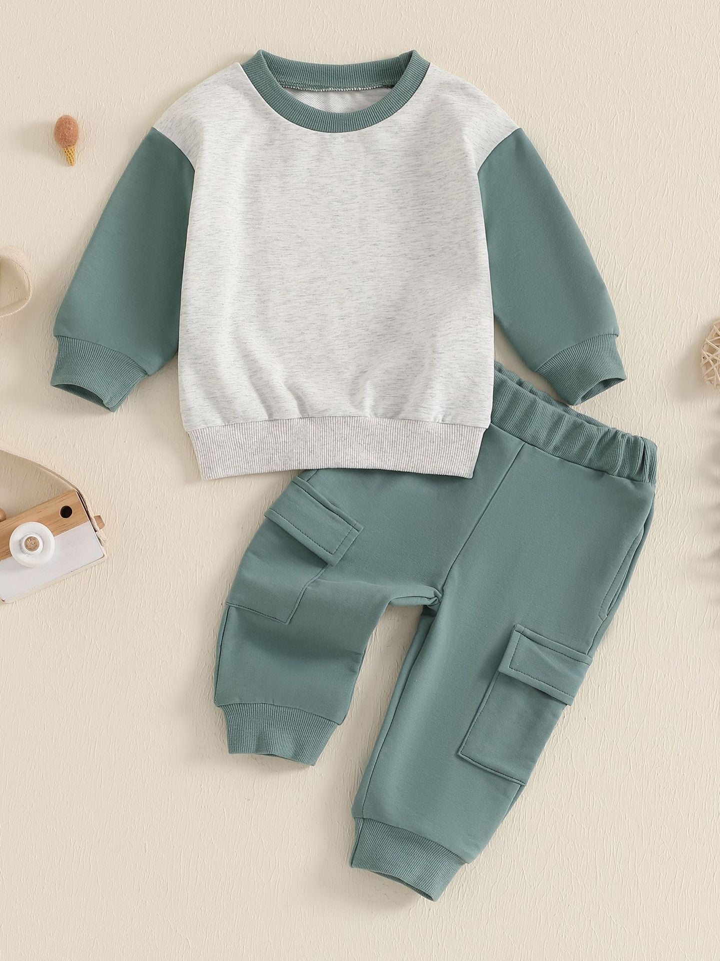 Ensemble de hoodies à manches longues pour garçons Sporty Color-Block