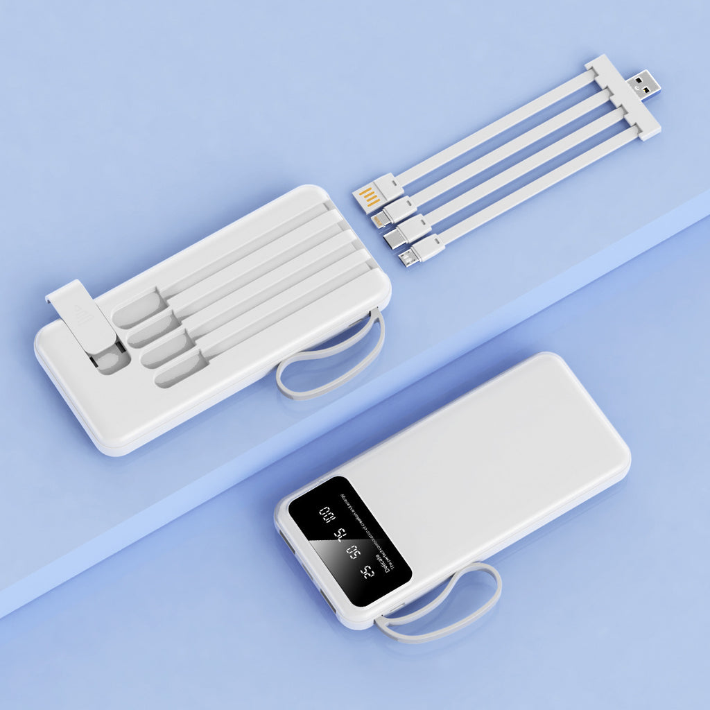 Portable Charger with Built-in Multi-Port Cable