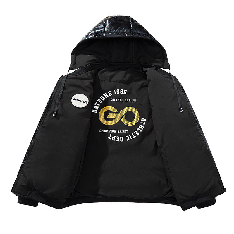 Veste à capuche rembourrée en coton pour homme Plus de taille en coton manteau pour homme