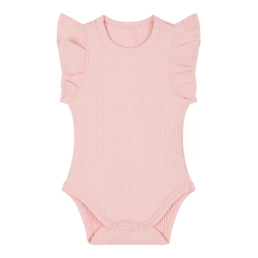 Bébé Romper tricoté à côtes