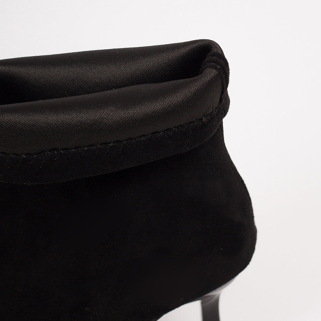 Arrivée Bottes de chevilles de femmes Stiletto talon haute pointe orteil Suede Tir sur la mode Bottes Com