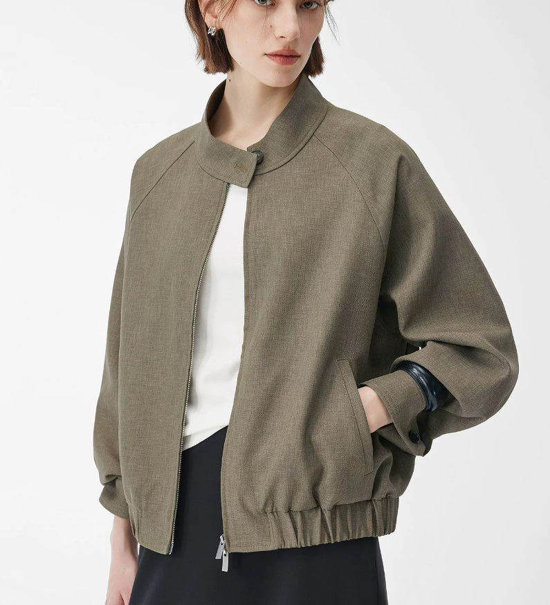 Veste de rangement à col rond style vieux argent