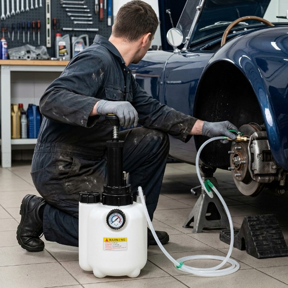 Pompe à fluide de transmission manuelle 3L ATF Système de transfert de remplissage d'huile avec 8 adaptateurs en aluminium