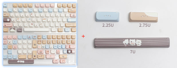 Full Set PBT Dye Sublimation Key Cap Ocean Salt Mars Space 7u Supplement